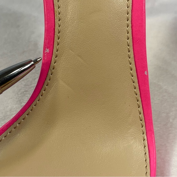 NWOB Vince Camuto Lauralie Hot Neon Pink 3.5” Ankle Strap Stilettos Size 6 - Picture 13 of 14